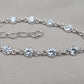 925 Sterling Silver Zircon Bracelet Minimal Sparkle Round Link Jewelry