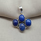 Lapis Lazuli Pendant 925 Sterling Silver Pendant, Handmade Blue Gemstone Jewelry, Gift for Her