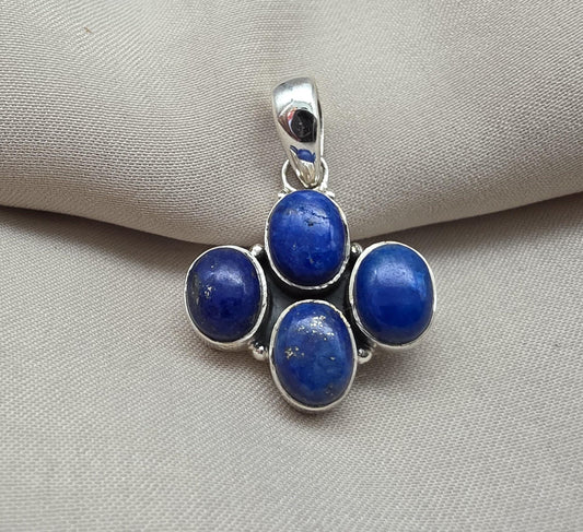 Lapis Lazuli Pendant 925 Sterling Silver Pendant, Handmade Blue Gemstone Jewelry, Gift for Her