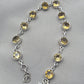 925 Sterling Silver Citrine Bracelet Natural Yellow Gemstone Link Jewelry
