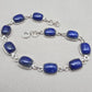Lapis Lazuli Bracelet 925 Silver Blue Gemstone Jewelry Gift for Her Handmade Statement Bracelet