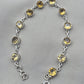 925 Sterling Silver Citrine Bracelet Natural Yellow Gemstone Link Jewelry