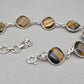 925 Sterling Silver Tiger Eye Bracelet Faceted Cushion Cut Gemstone Bracelet Gift for Her