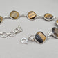 925 Sterling Silver Tiger Eye Bracelet Faceted Cushion Cut Gemstone Bracelet Gift for Her