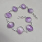 Amethyst 925 Sterling Silver Bracelet Handmade Natural Gemstone