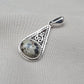 Sterling Silver Dalmatian Jasper Pendant: Teardrop Boho Necklace
