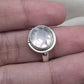 Handmade Crystal Quartz Sterling Silver Ring: April Birthstone Jewelry
