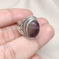 Rainbow Fluorite Ring: 925 Sterling Silver Boho Statement Jewelry