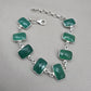 Green Onyx 925 Sterling Silver Bracelet Natural Gemstone Handmade Jewelry