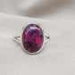 Purple Copper Turquoise Ring: 925 Sterling Silver Jewelry Oval shape Gemstone Ring