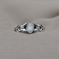 Rainbow Moonstone Goddess Ring: 925 Sterling Silver, Boho Spiritual Jewelry