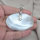 Mother of Pearl Silver Pendant Natural Ruby Cabochon Handmade 925 Sterling Silver Gemstone Jewelry