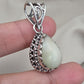 Natural Opal Silver Pendant 925 Sterling Silver Jewelry Pear Shape Cabochon Handmade Gemstone