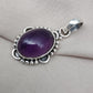 Natural Amethyst 925 Sterling Silver Pendant, February Birthstone Jewelry