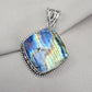 925 Sterling Silver Natural Multi Labradorite Pendant Cushion Shape Flashy Labradorite Handmade Gemstone Jewelry