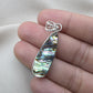 925 Sterling Silver Abalone Shell Teardrop Pendant Natural Pendant Handmade Jewelry