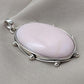 Natural Pink Opal 925 Sterling Silver Pendant: Handmade Oval Gemstone Necklace