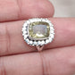 Lemon Quartz Sterling Silver Ring: Cushion Cut Cocktail Statement Jewelry