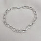 Handmade Sterling Silver Oval Link Bracelet: Minimalist Unisex Jewelry