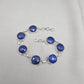 925 Sterling Silver Lapis Lazuli Bracelet Blue Gemstone Jewelry Statement Bracelet Gift for Her