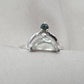 Green Amethyst Ring 925 Silver Dual Stone Moss Agate Statement Ring