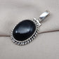 Handmade Black Onyx 925 Sterling Silver Pendant: Protection Amulet