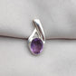Amethyst Silver Pendant: Faceted 925 Sterling Gemstone, February Birthstone