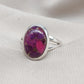 Purple Copper Turquoise Ring: 925 Sterling Silver Jewelry Oval shape Gemstone Ring