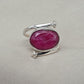 Natural Ruby Ring: Handmade 925 Sterling Silver Boho Statement Ring July Birthstone