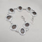 925 Sterling Silver Smoky Quartz Bracelet Natural Brown Oval Gemstone Handmade Jewelry