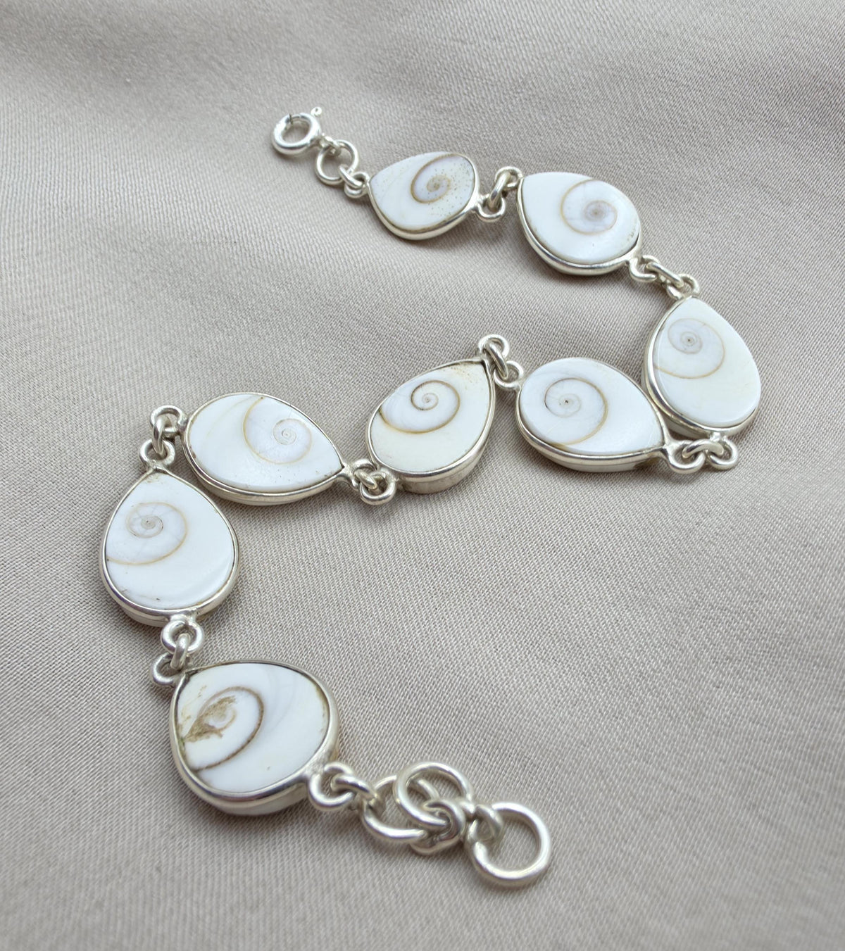 Shiva Eye 925 Silver Bracelet Spiritual Protection Handmade Jewelry Gift for Her
