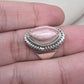Rhodochrosite 925 Sterling Silver Ring Marquise Gemstone Boho Statement Ring Crystal Jewelry