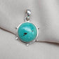 Tibetan Turquoise Pendant Necklace: 925 Silver Boho Healing Jewelry