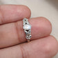 Rainbow Moonstone Goddess Ring: 925 Sterling Silver, Boho Spiritual Jewelry