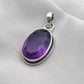 Natural Amethyst Cut Silver Pendant 925 Sterling Purple Gemstone Necklace Handmade February Birthstone Jewelry Gift for Her