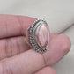 Rhodochrosite 925 Sterling Silver Ring Marquise Gemstone Boho Statement Ring Crystal Jewelry