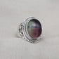Rainbow Fluorite Ring: 925 Sterling Silver Boho Statement Jewelry