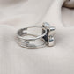 Rainbow Moonstone Floral Cluster Ring: Handmade 925 Sterling Silver