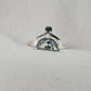 Moss Agate Ring 925 Silver Dual Stone Statement Ring Nature Gemstone