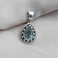 Sterling Silver Blue Topaz Pendant Necklace: December Birthstone Gift