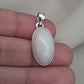 Natural White Opal Cabochon Pendant 925 Sterling Silver Handmade Oval Gemstone Jewelry Gifts