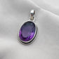 Natural Amethyst Cut Silver Pendant 925 Sterling Purple Gemstone Necklace Handmade February Birthstone Jewelry Gift for Her
