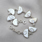 925 Sterling Silver Shiva Eye Shell Bracelet Link Bracelet Gemstone Jewelry Gift for Her