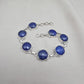 925 Sterling Silver Lapis Lazuli Bracelet Blue Gemstone Jewelry Statement Bracelet Gift for Her