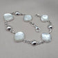 Mother of Pearl 925 Sterling Silver Bracelet Natural Shell Handmade