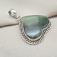 Seraphinite Pendant: 925 Sterling Silver, Healing Crystal Jewelry Heart shape Unique Pendant