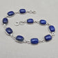 Lapis Lazuli Bracelet 925 Silver Blue Gemstone Jewelry Gift for Her Handmade Statement Bracelet