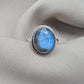 Labradorite Ring 925 Sterling Silver Blue Flash Gemstone Boho Statement Jewelry Gift For Her