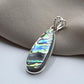 925 Sterling Silver Abalone Shell Teardrop Pendant Natural Pendant Handmade Jewelry
