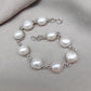 Mother of Pearl 925 Sterling Silver Bracelet: Bezel Set Gemstone Jewelry